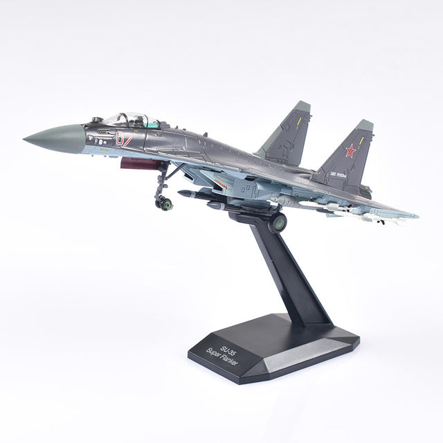 Aircraft Plane model 1/100 Russian Air Force fighter Su 35 airplane AV8R