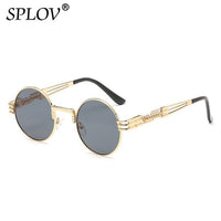 Thumbnail for New Fashion Retro Steampunk Round Metal Sunglasses for Men Women AV8R