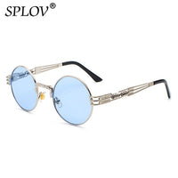 Thumbnail for New Fashion Retro Steampunk Round Metal Sunglasses for Men Women AV8R