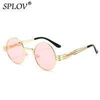 Thumbnail for New Fashion Retro Steampunk Round Metal Sunglasses for Men Women AV8R