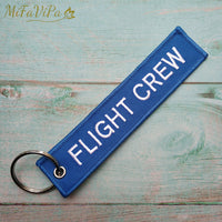 Thumbnail for Blue FLIGHT CREW Keychain Fashion Trinket Phone Strap Black Embroidery CESSNA Key Chain AV8R