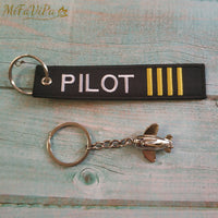 Thumbnail for Fashion Trinket Christmas Gift Aviation Pilot Keychain Aircraft Key Chain AV8R