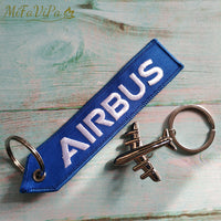 Thumbnail for Fashion Trinket Blue AIRBUS Gift Aviation Keychain Aircraft Key Chain AV8R