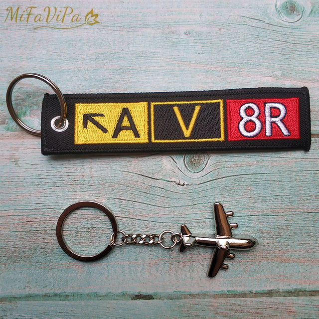 Fashion Trinket Pilot Keychains Porte Woven Flight Crew Gift Aviation Key Chain AV8R