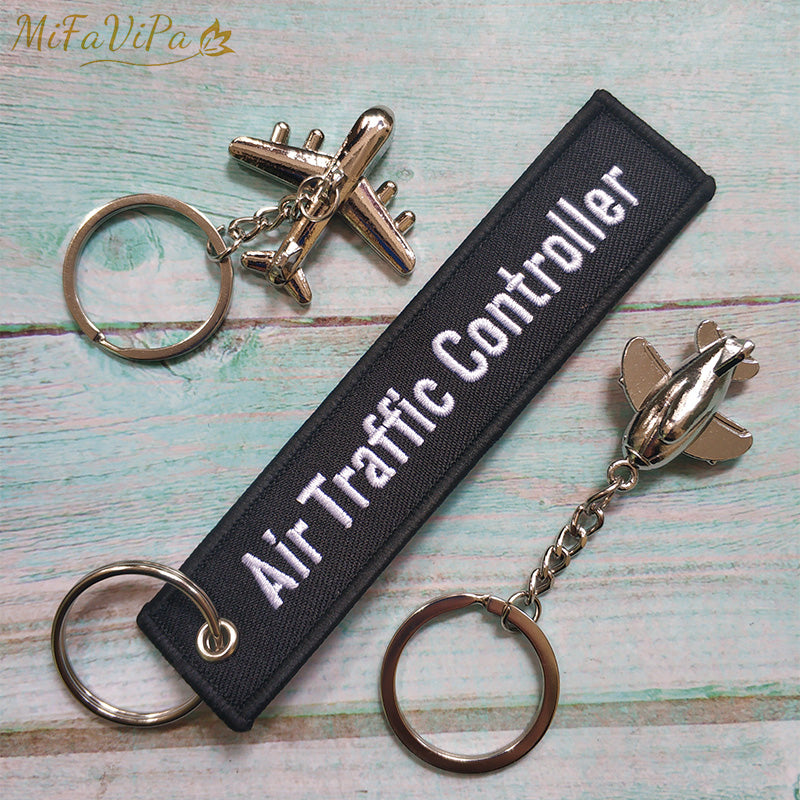 Black Keychains Air Traffic Controller New Trinkets Pilot Gift Aviation Key Chain AV8R