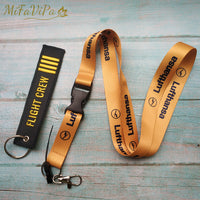 Thumbnail for Lufthansa Neck Strap Chaveiro Flight Crew Key Chain AV8R