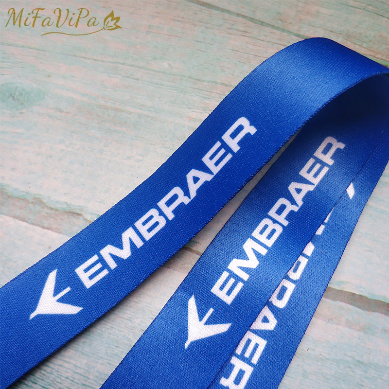 Blue Embraer Neck Strap Chaveiro Key Chain Flight Crew  Keychain AV8R