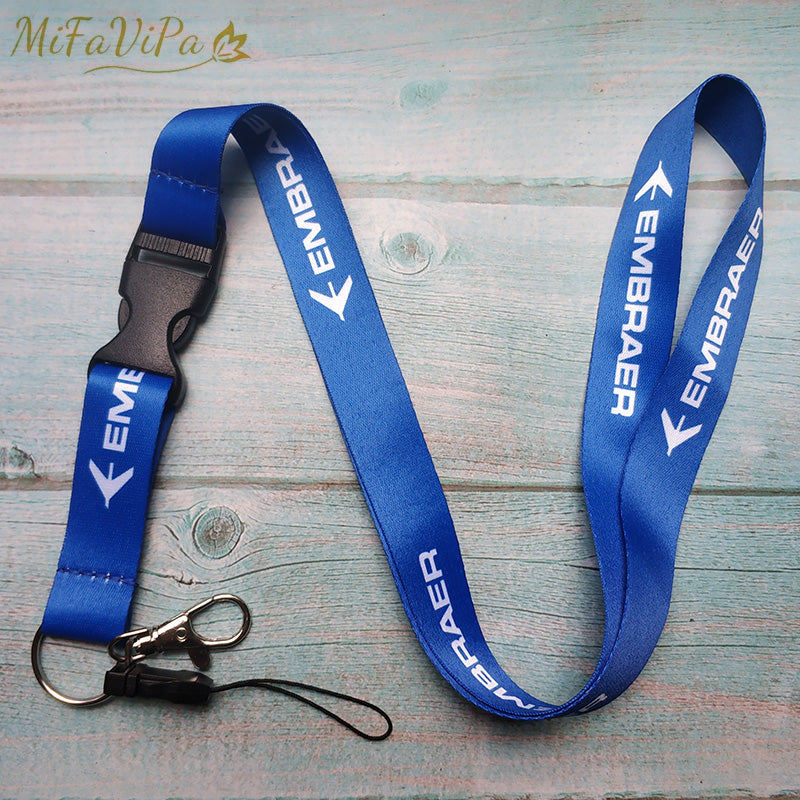 Blue Embraer Neck Strap Chaveiro Key Chain Flight Crew  Keychain AV8R