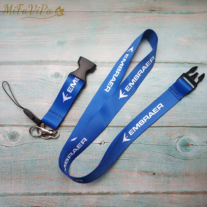 Blue Embraer Neck Strap Chaveiro Key Chain Flight Crew  Keychain AV8R