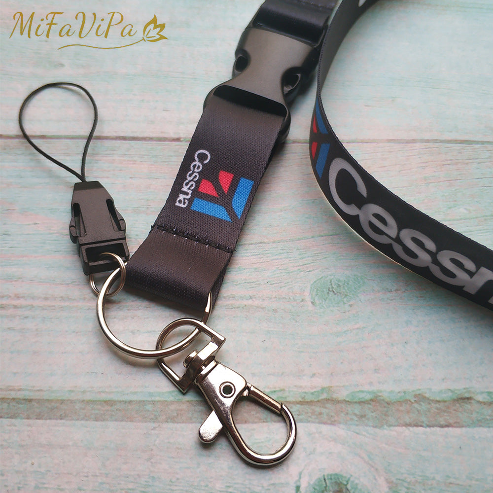 Fashion Keyring Black Cessna Lanyards Neck Strap Phone Chaveiro Key Chain AV8R