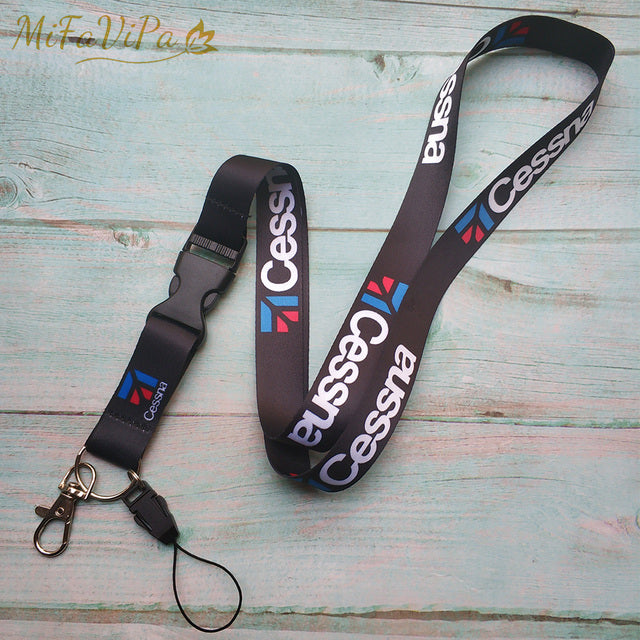 Fashion Keyring Black Cessna Lanyards Neck Strap Phone Chaveiro Key Chain AV8R