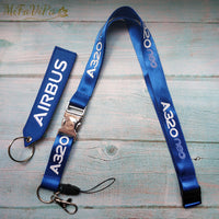 Thumbnail for MiFaViPa Red A320 Neo AIRBUS Keychain Lanyards Neck Strap Chaveiro Key Chain Llavero for ID Card Holder Lanyard Christmas Gift AV8R