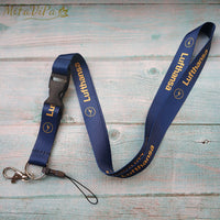 Thumbnail for Navy Blue Lufthansa Neck Strap Chaveiro Key Chain AV8R