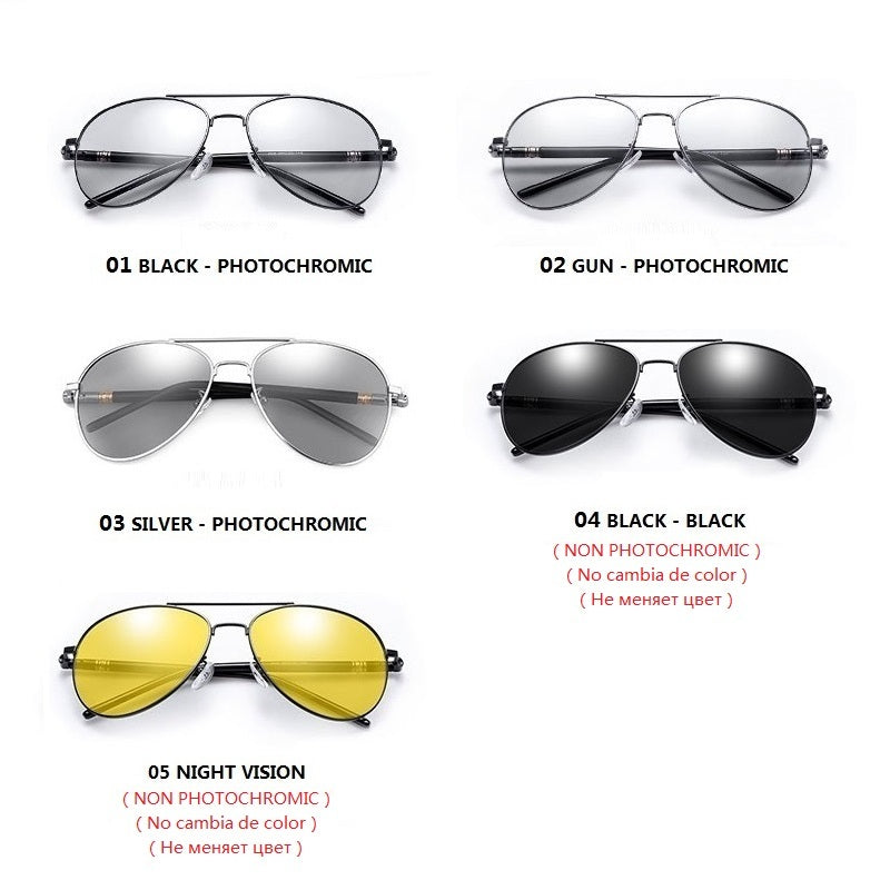 Classic Photochromic Sunglasses For Men Women Polarized Chameleon Sun Glasses AV8R