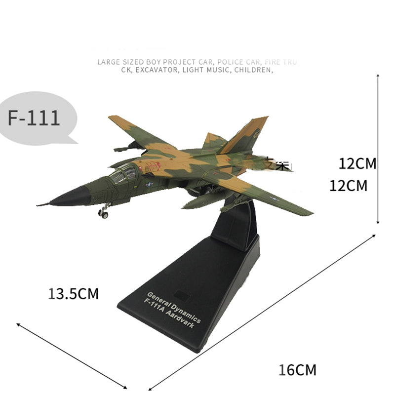 F111 Airplane Diecast Metal Aircraft Model US Air Force F-111 Aardvark Planes Model Factory AV8R