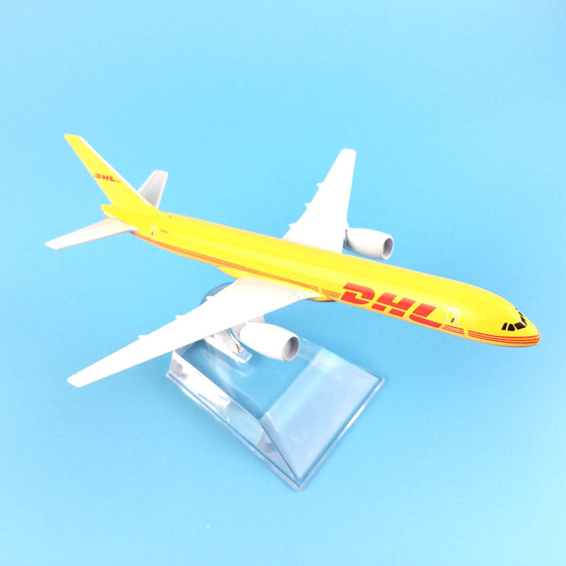 Boeing 757 DHL cargo aircraft B757 16cm Alloy simulation airplane model for kids toys Christmas gift AV8R