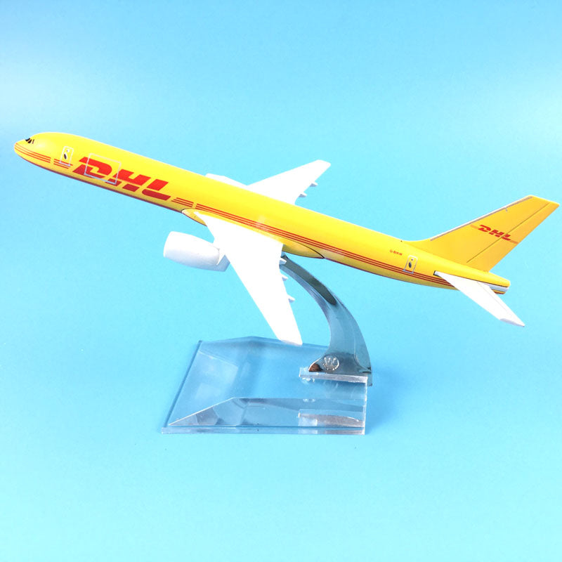 Boeing 757 DHL cargo aircraft B757 16cm Alloy simulation airplane model for kids toys Christmas gift AV8R