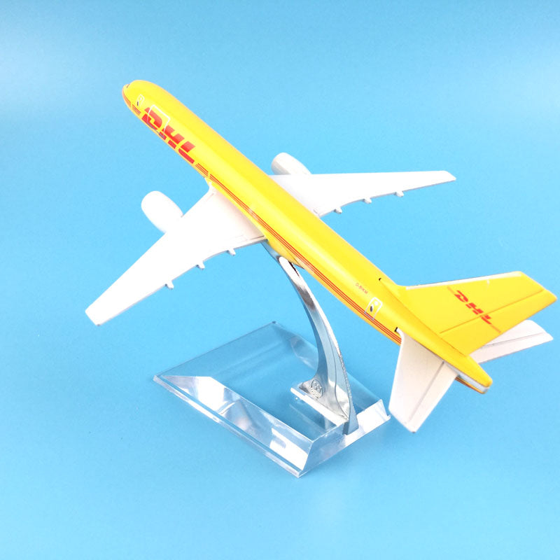 Boeing 757 DHL cargo aircraft B757 16cm Alloy simulation airplane model for kids toys Christmas gift AV8R