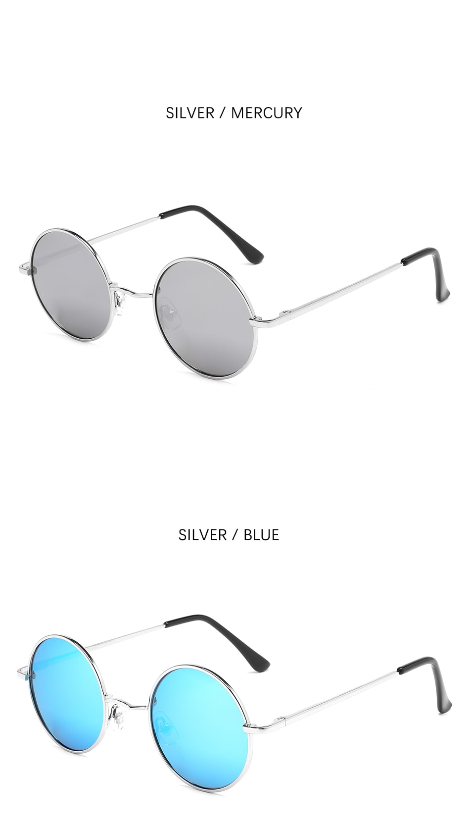 Brand Designer Polarized Round Sunglasses Classic Small Vintage Retro Glasses AV8R