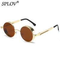 Thumbnail for Retro Round Steam Punk Sunglasses Men Women Brand AV8R