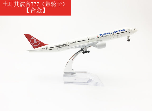 Turkish Airlines Boeing 777 Airplane model Turkey 16CM B777 Plane model Alloy Metal Diecast Aircraft model Toy plane gift AV8R