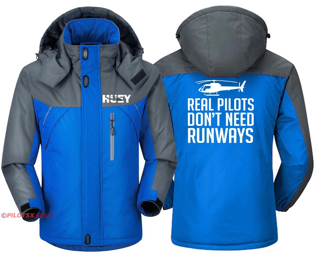 REAL HELICOPTER PILOT DON'T NEED RUNWAYS WINDBREAKER JACKET THE AV8R