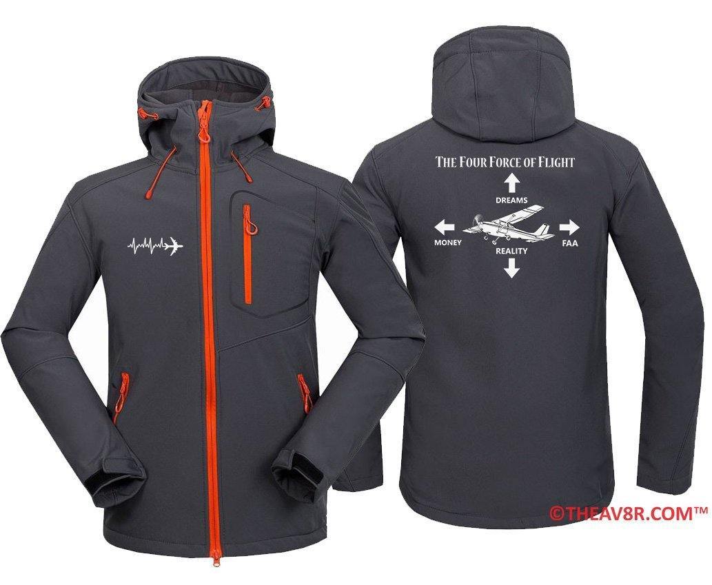 THE FOUR FORCE OF FLIGHT DESIGNED HOODIE THE AV8R