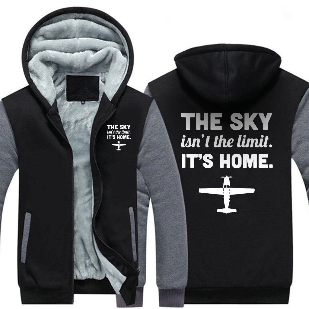 THE SKY ISN'T THE LIMIT. IT'S HOME ZIPPER SWEATER THE AV8R