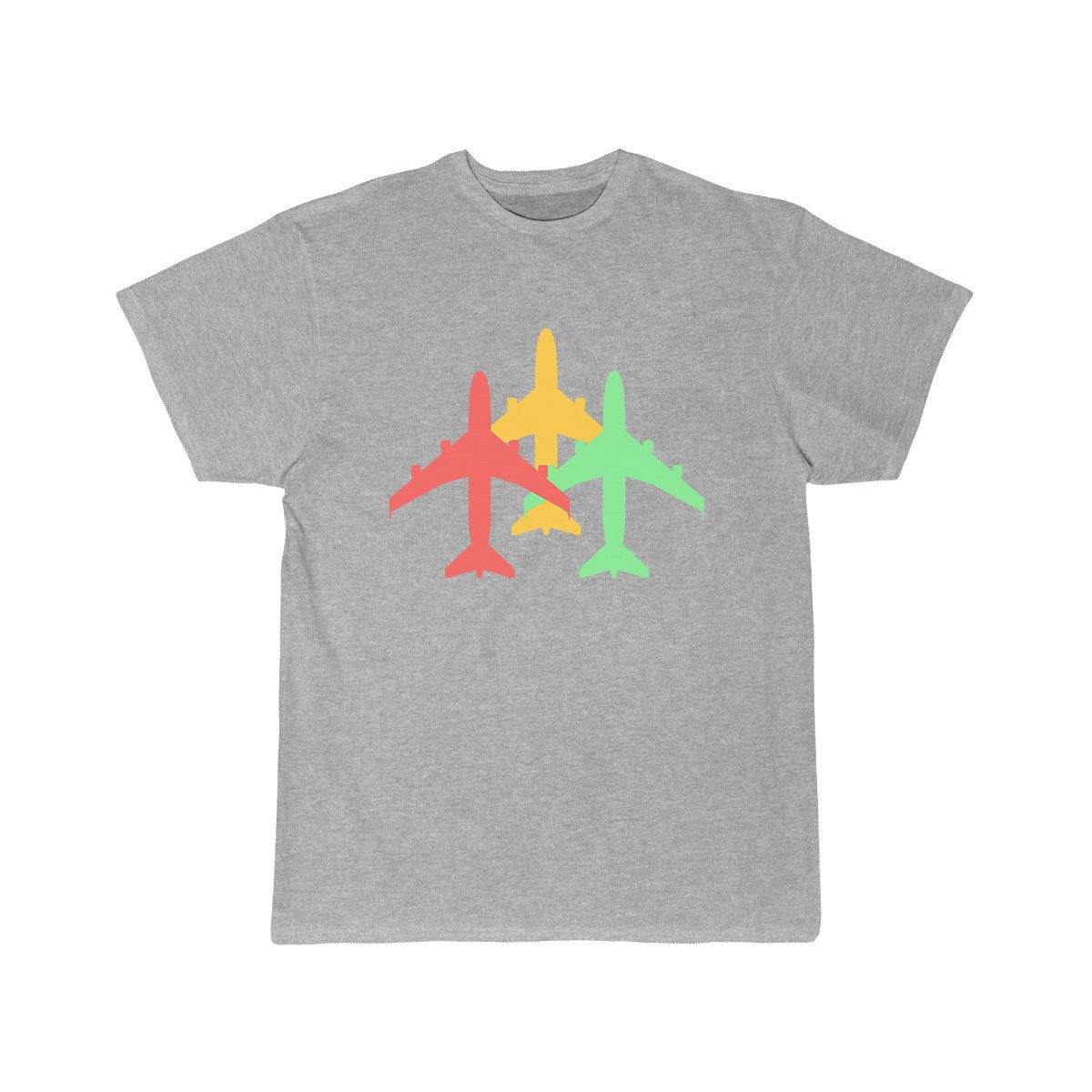 THREE COLOUR AIRPLANE DESIGNED T SHIRT THE AV8R